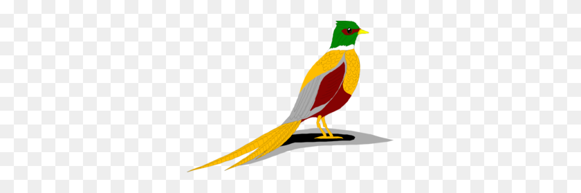 299x219 Pheasant Clipart Green - Green Bird Clipart