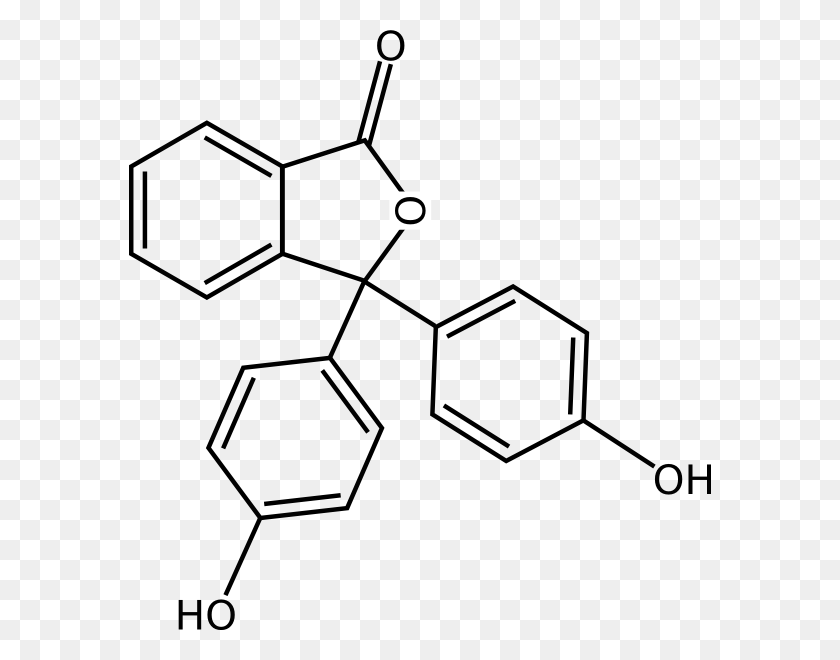582x600 Molécula De Fenolftaleína Clipart - Moléculas Clipart