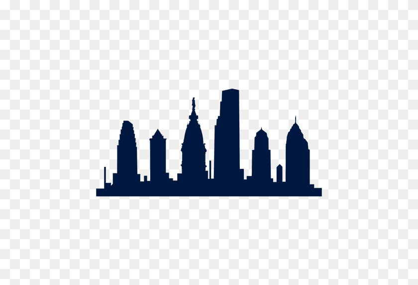 512x512 Philadelphia City Skyline Silhouette - Skyline PNG