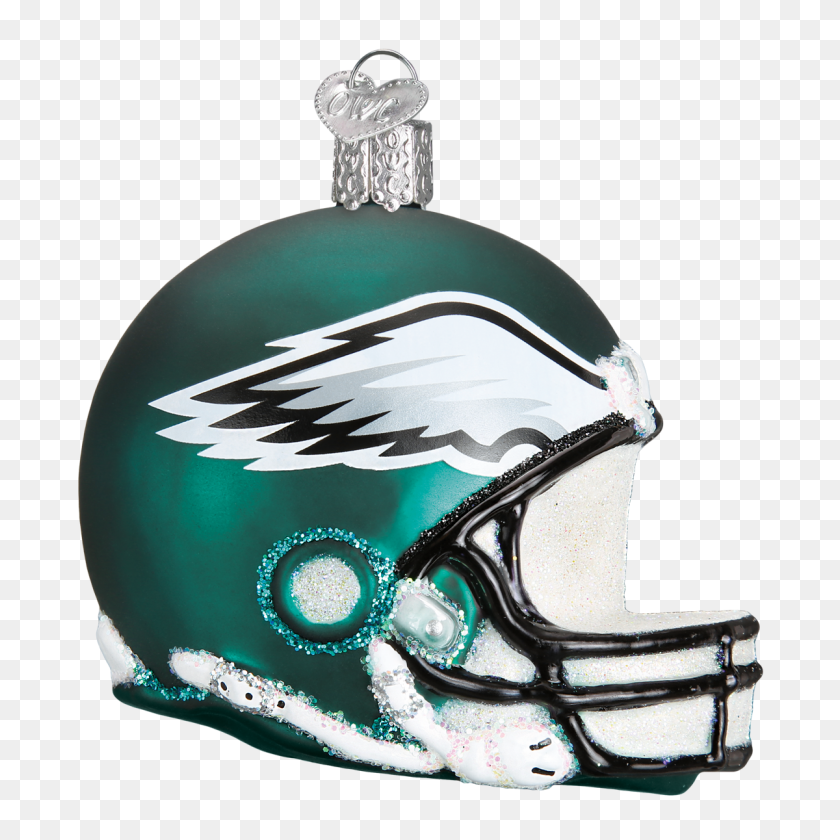 1200x1200 Philadelphia Eagles Helmet Football Glass Ornament Winterwood - Philadelphia Eagles Helmet PNG