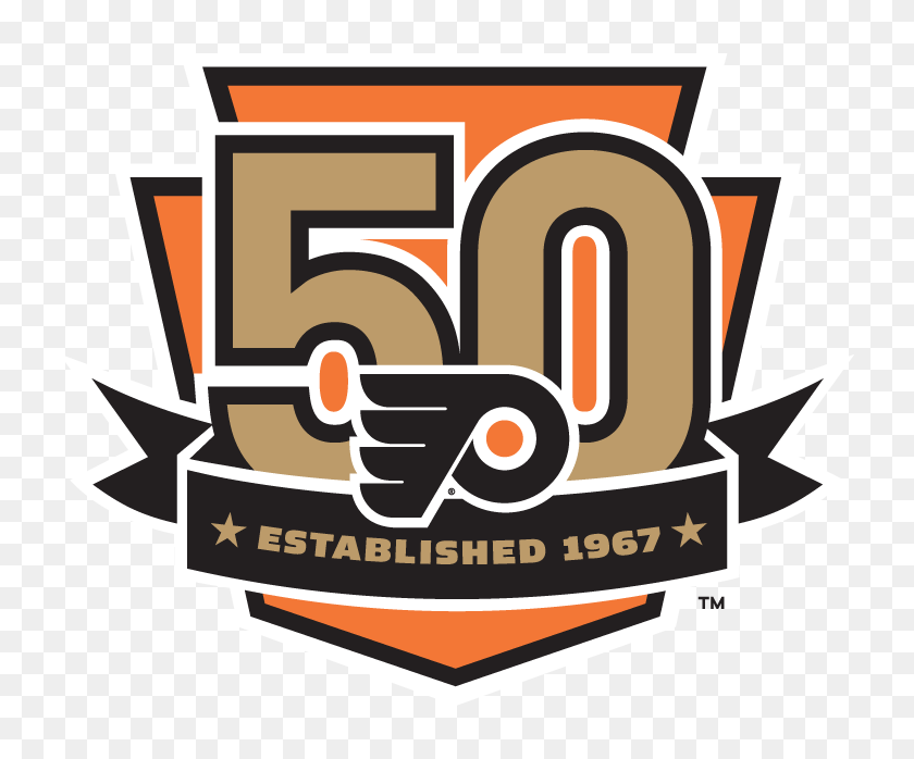750x638 Philadelphia Flyers Anniversary Jersey Infographic On Behance - 50th Anniversary Clip Art