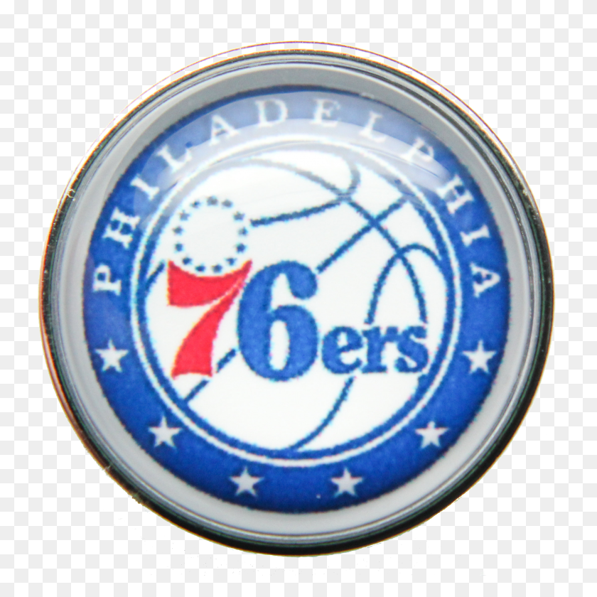 2231x2231 Philadelphia Nba Basketball Logo Snap Charm - Philadelphia 76ers Logo PNG