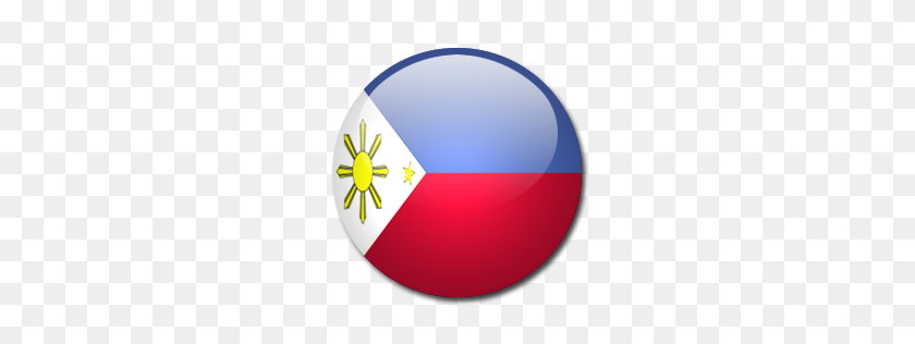 256x256 Bandera De Filipinas Icono De Descarga De Iconos De Banderas Del Mundo Redondeado - Bandera De Filipinas Png