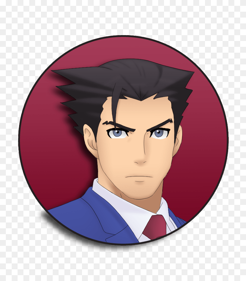 771x900 Phoenix Wright From Ace Attorney On A Or Pin Back Button - Phoenix Wright PNG