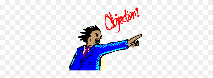 300x250 Phoenix Wright Says Objection! - Objection PNG