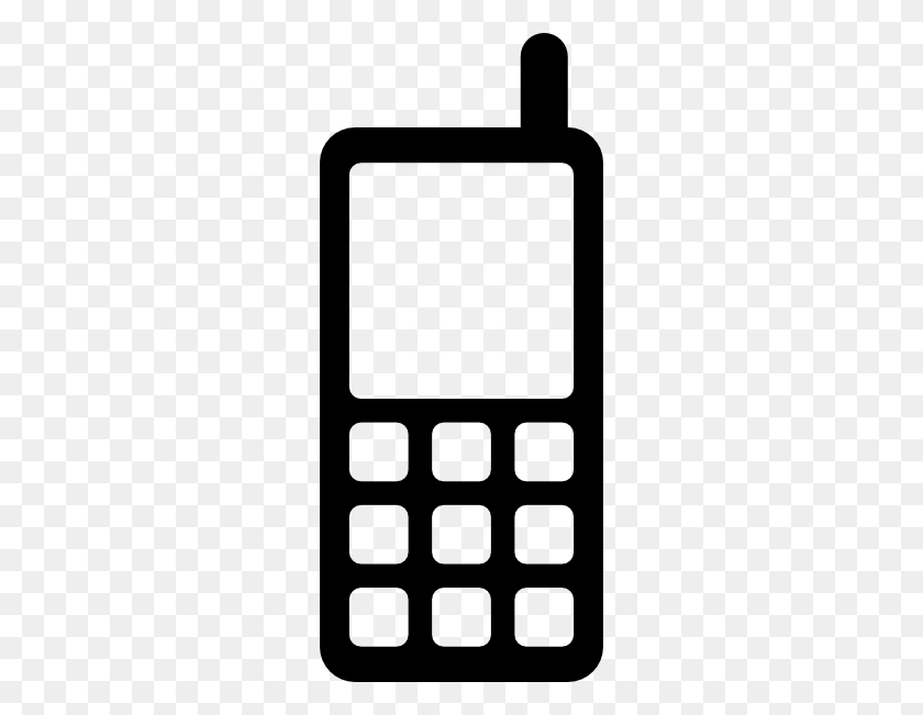 258x591 Phone Clip Art - Cell Phone Logo PNG