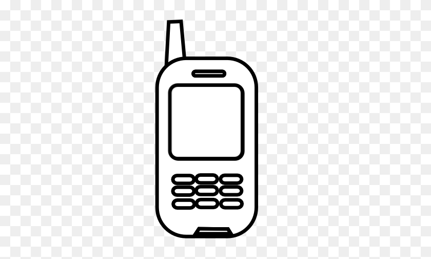 444x444 Телефонный Клип Арт Черный И Белый - Телефон Клипарт Черный И Белый