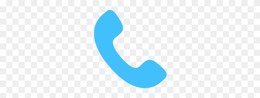 256x256 Телефон Клипарт Синие Картинки - Иконка Телефон Клипарт