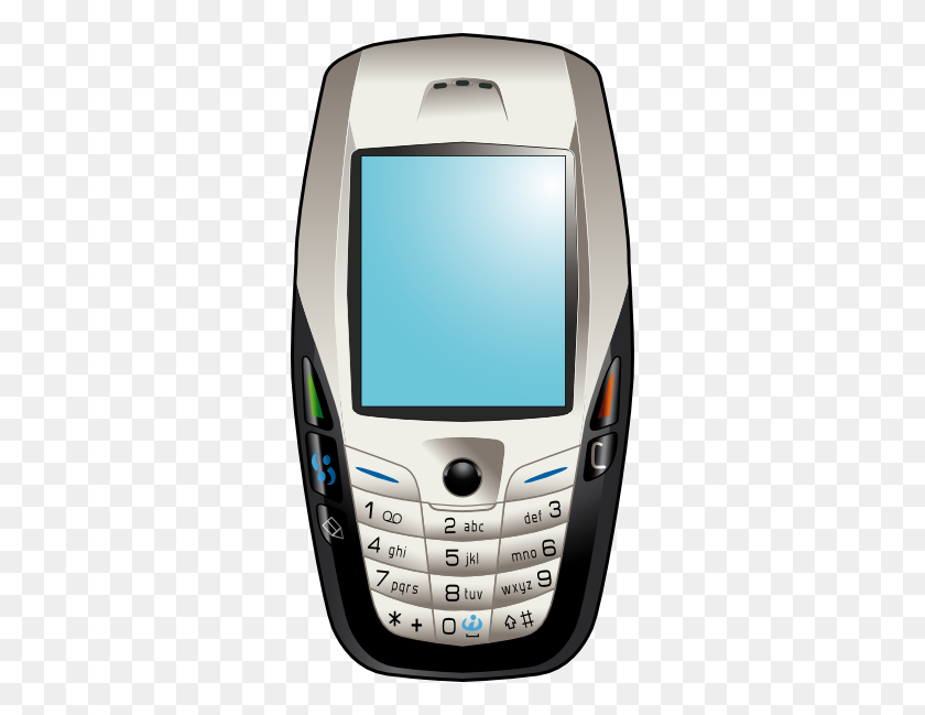 312x589 Phone Clipart Nokia Mobile - Cell Phone Clipart PNG