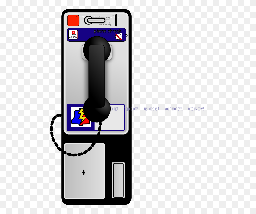 512x641 Phone Clipart Payphone - Old Phone Clipart