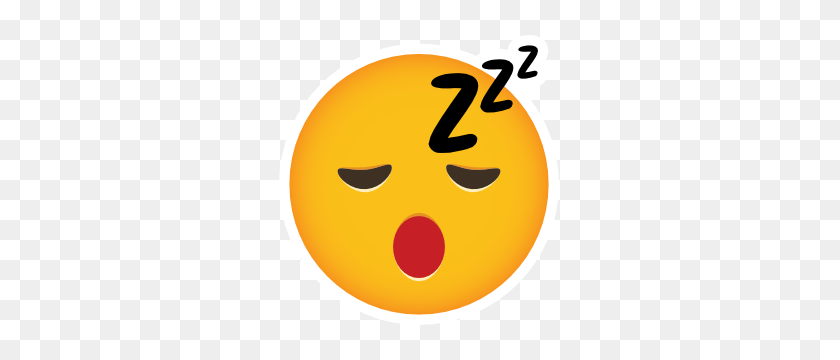300x300 Teléfono Emoji De La Etiqueta Engomada De Sleepy - El Sueño Emoji Png