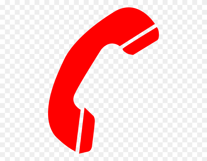 450x596 Phone Hang Up Red Clip Art - Phone Clipart