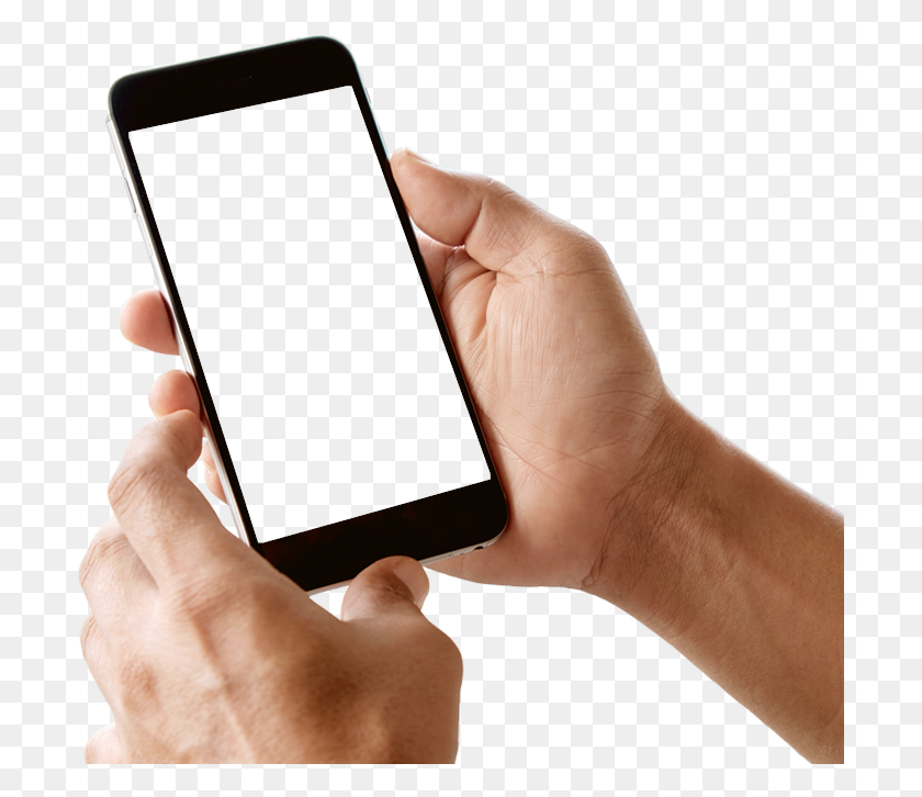 698x666 Phone In Hand Png - Hand Holding Iphone PNG