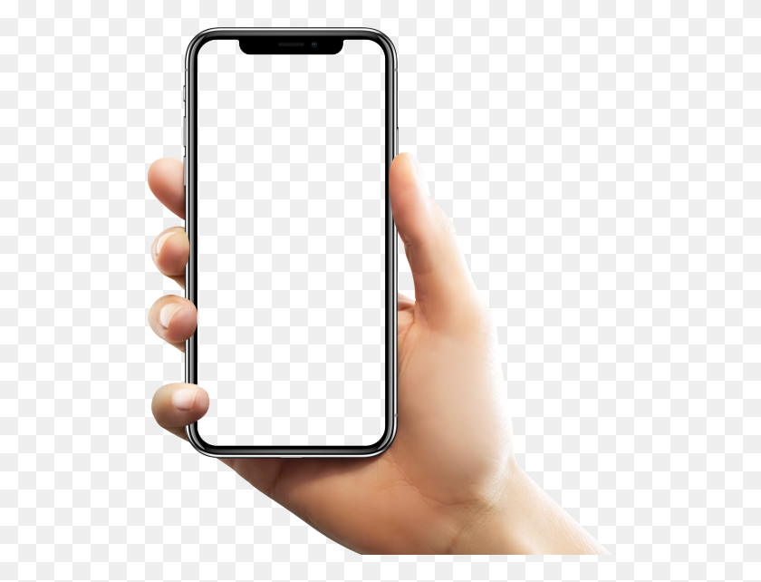 513x582 Phone In Hand Png Image - Cell Phone PNG