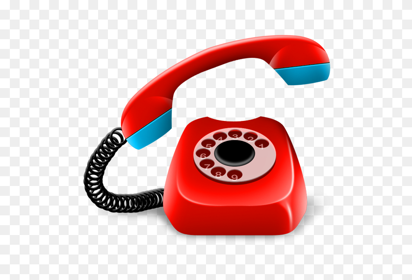 512x512 Phone, Red Icon - Telephone PNG