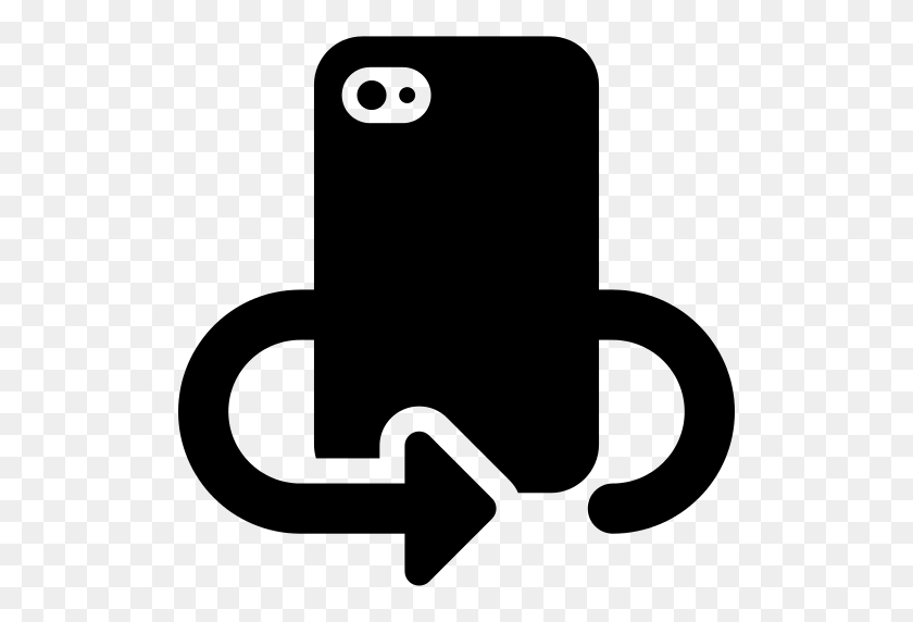 512x512 Телефон Вращающийся Символ, Чтобы Сделать Селфи Значок Png - Символ Телефона Png