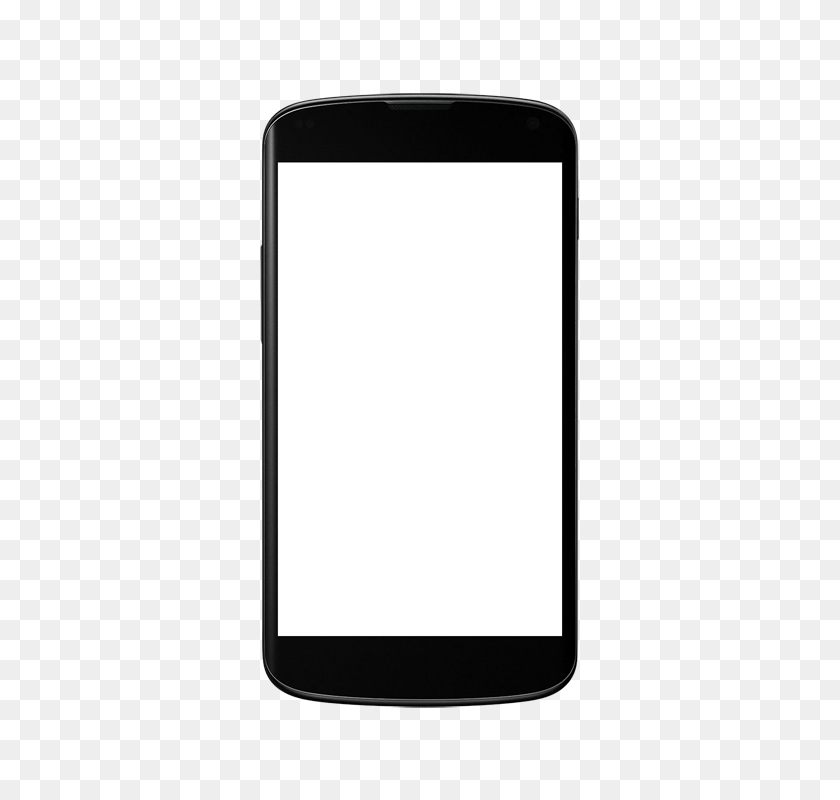 740x740 Phone Template Png - White Phone PNG