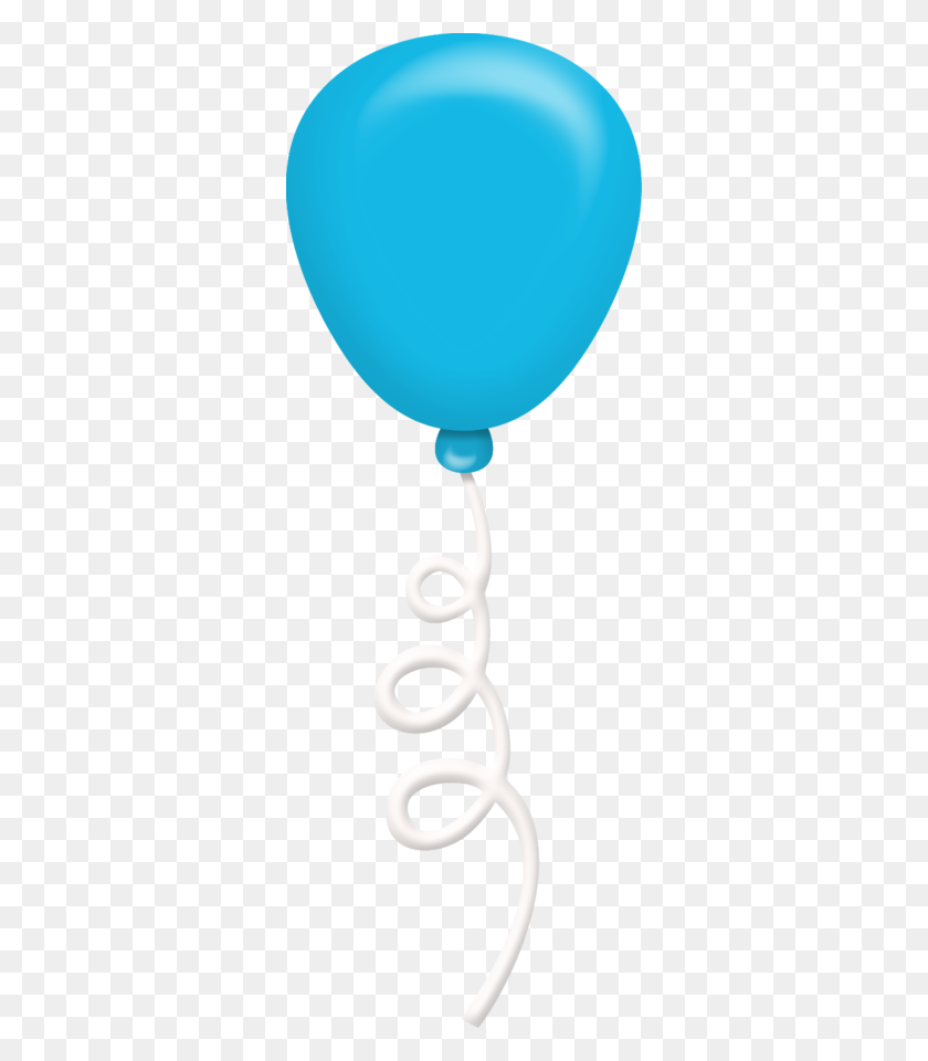 322x900 Photo - Blue Balloon Clipart