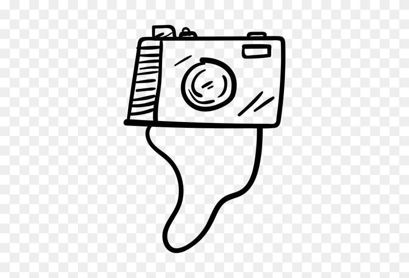 512x512 Photo Camera Hippie Doodle - Camera Drawing PNG