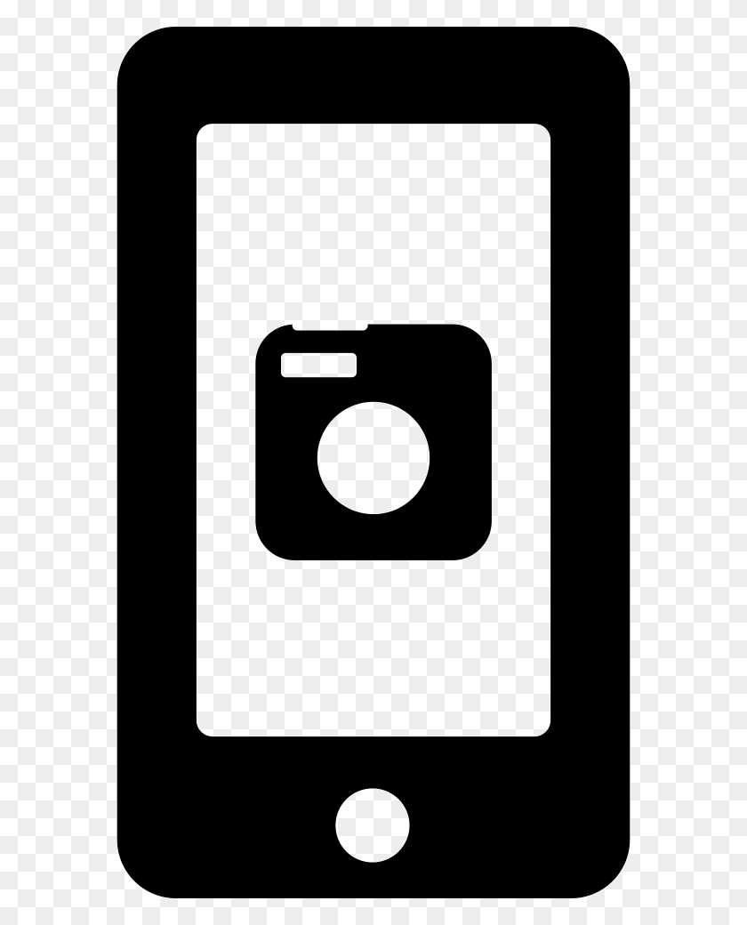 578x980 Фотоаппарат На Экране Телефона Png Значок Скачать Бесплатно - Экран Камеры Png