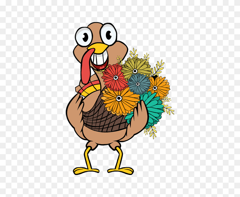 600x630 Photo Clip Art Thanksgiving Turkey Flowers Basket Big - Thanksgiving Basket Clipart