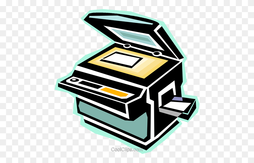 480x478 Photocopy Machine Royalty Free Vector Clip Art Illustration - Machine PNG