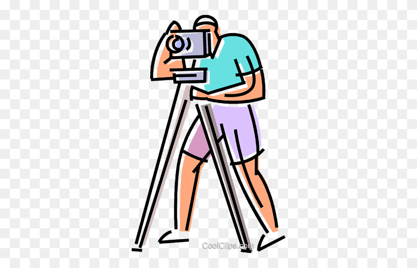 310x480 Photographer About To Snap A Picture Royalty Free Vector Clip Art - Photography Clipart Free