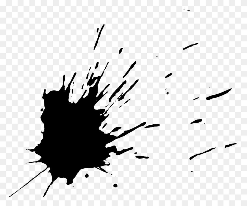 1600x1312 Photography Black And White Watercolor Painting - Black Paint Splatter PNG