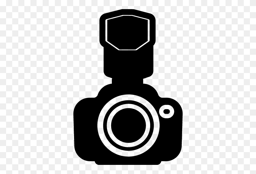 512x512 Photography Party Video Black And White Disc Jockey - Camera Vector PNG