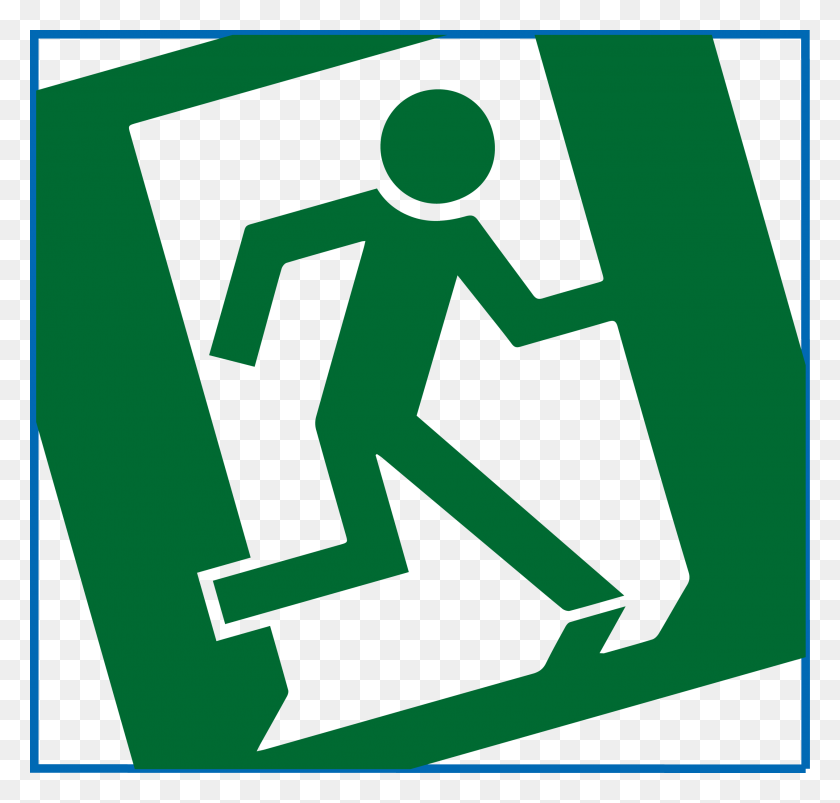 2528x2411 Photoluminescent Fire Exit Signs - Exit Sign PNG