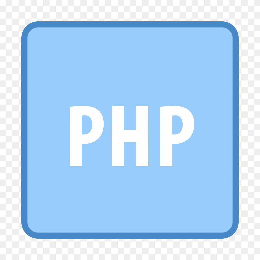 1600x1600 Php Icon - Blue Square PNG