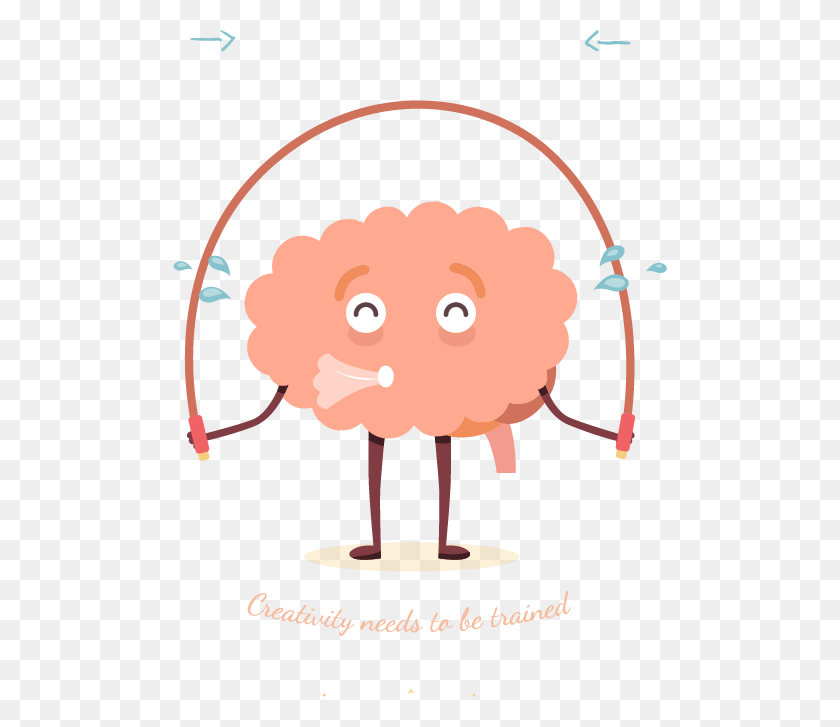 494x667 Physical Exercise Brain Injury Cognitive Training Skipping - Cartoon Brain Clipart