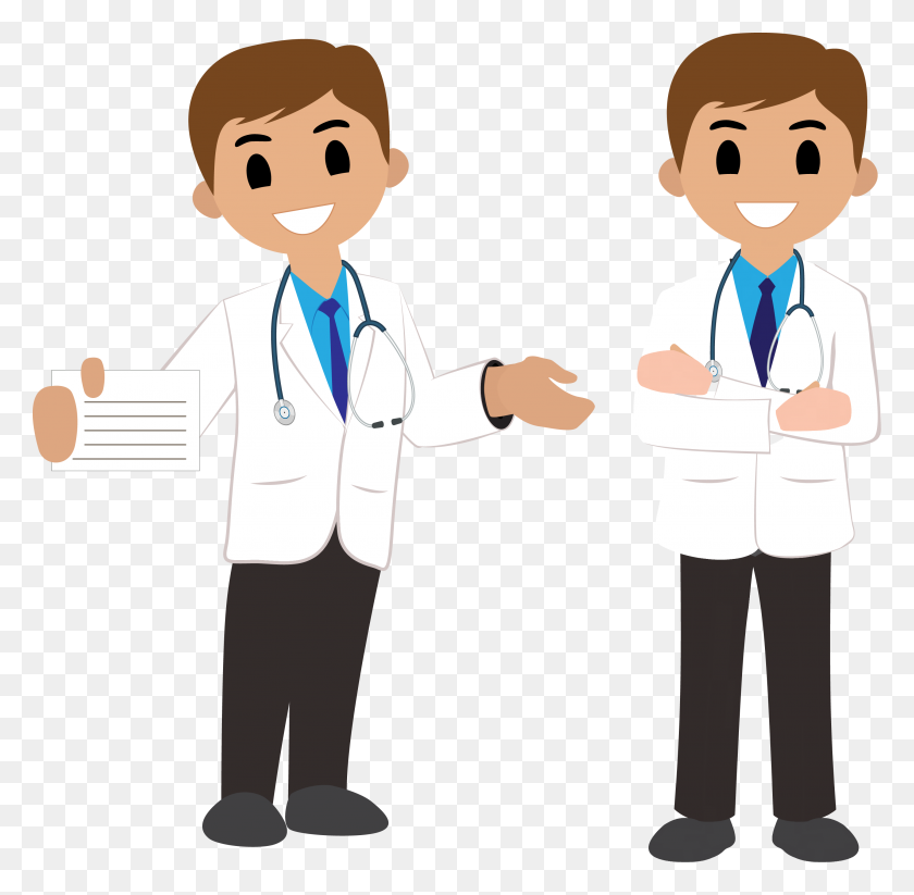 2901x2841 Physician Clip Art - Doctor And Patient Clipart