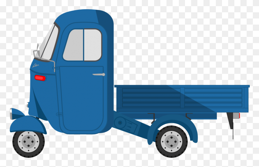 1211x750 Piaggio Ape Car Daihatsu Van - Blue Truck Clipart