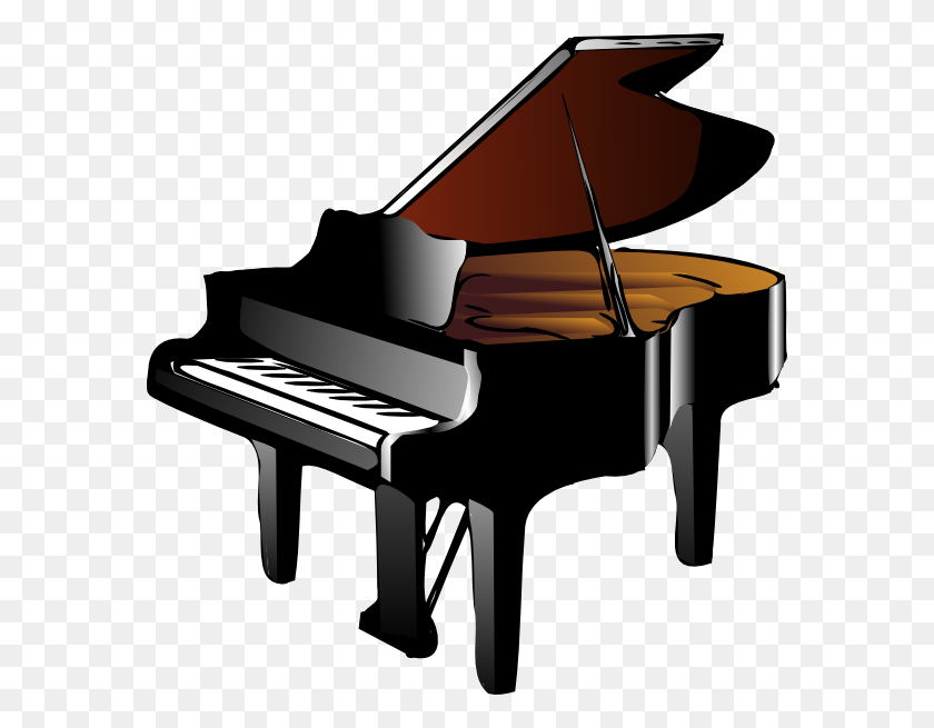 576x595 Бесплатный Вектор Клипа На Фортепиано - Игра На Пианино Клипарт