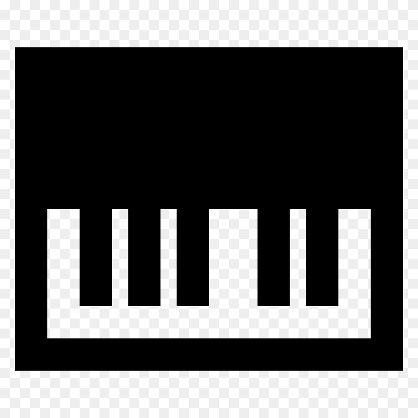 1600x1600 Значок Фортепиано - Толстая Линия Png