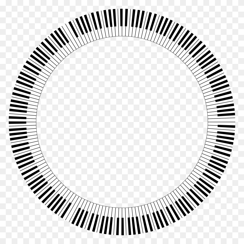 2358x2358 Piano Keys Circle Large Icons Png - Piano Keys PNG