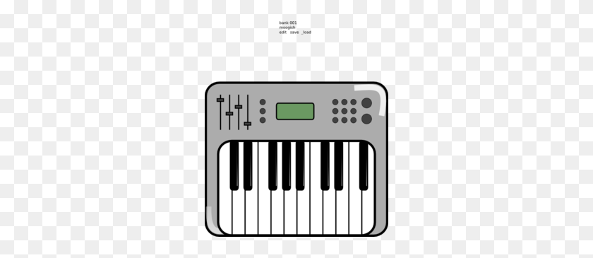260x305 Piano Keys Cute Clipart - Piano PNG