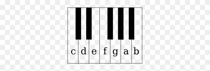 299x225 Piano Keys With Notes Clip Art - Piano Clipart