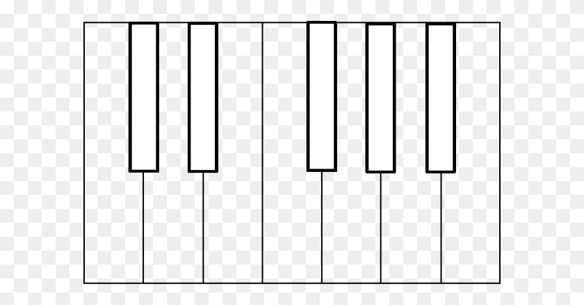 600x378 Клипарты Фортепианный Контур - Клавиатура Фортепианный Клипарт Черно-Белое