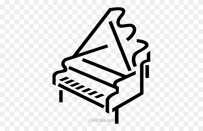 405x480 Pianos Royalty Free Vector Clipart Illustration - Piano Clipart Free