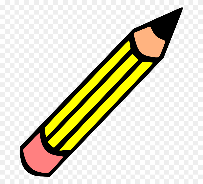 674x699 Pic Of A Pencil Group With Items - Sharpened Pencil Clipart