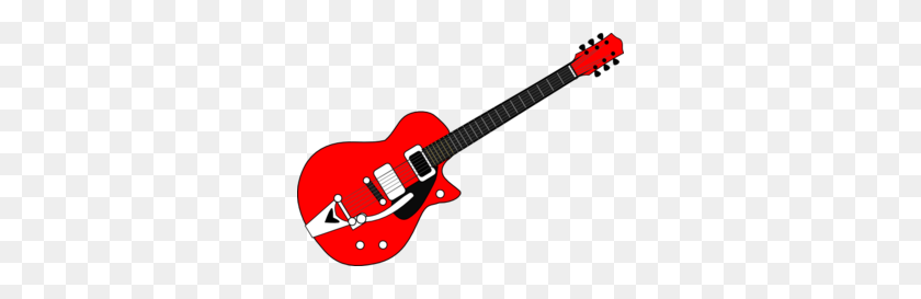 298x213 Pice Clipart Guitar - Electric Guitar Clipart Black And White