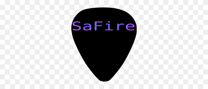 264x299 Pick Safire Clip Art - Guitar Pick Clipart