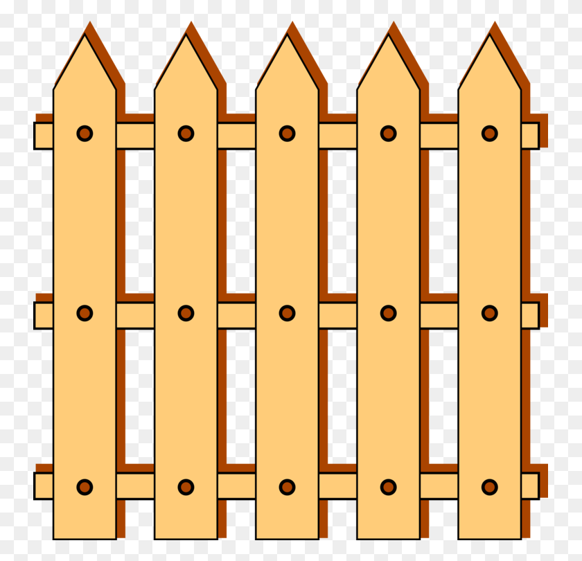 743x750 Picket Fence Garden Gate Hedge - Picket Fence PNG