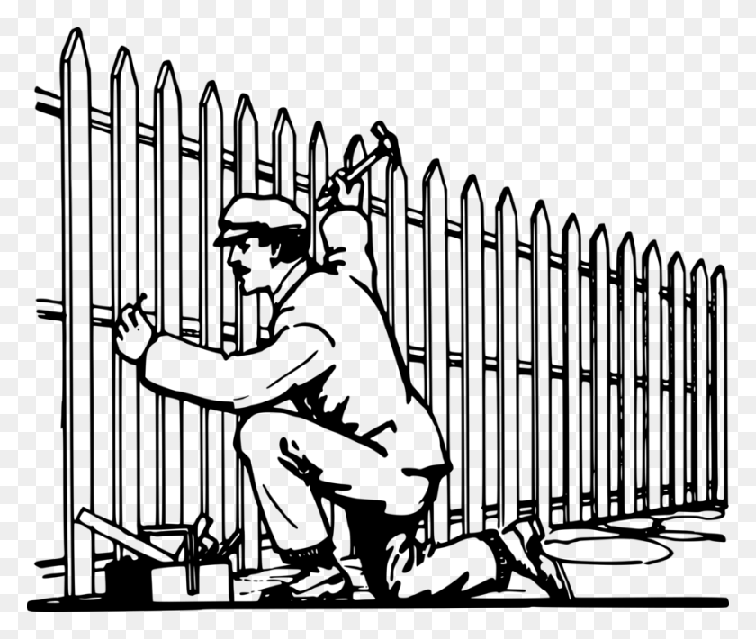 899x750 Picket Fence Gate Garden Chain Link Fencing - Picket Fence Clipart