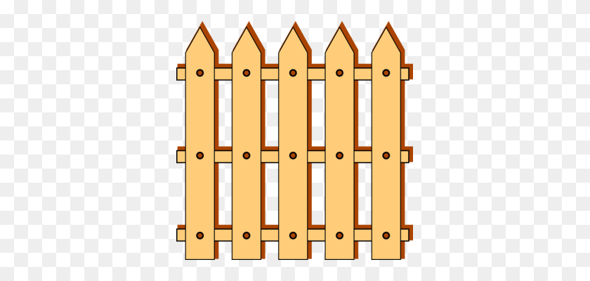 337x340 Picket Fence Wood Borders And Frames Computer Icons Free - Farm Fence Clipart