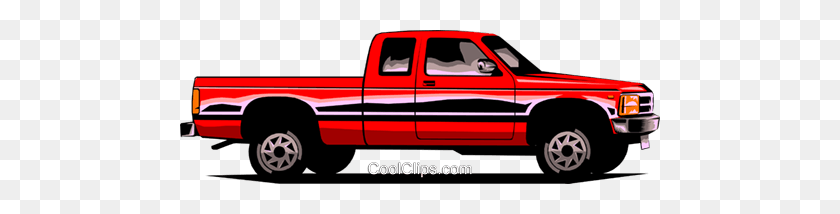 480x154 Pickup Truck Royalty Free Vector Clip Art Illustration - Pick Up Clipart