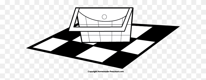 628x267 Picnic Basket Clipart Black And White Clipartfest - Blanket Clipart Black And White