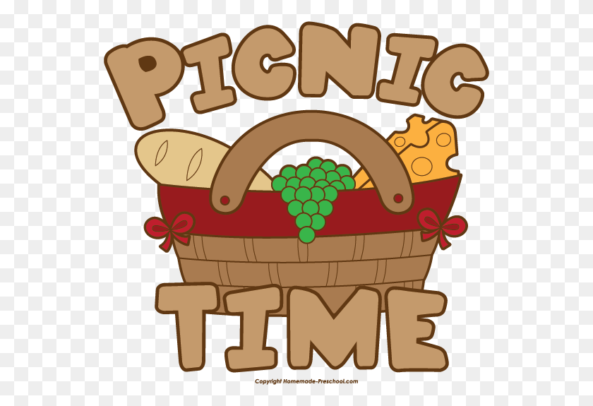 546x515 Picnic Clipart - Preescolar Snack Time Clipart